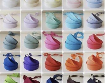 25MM 1" Cotton Bias Folded Binding Tape/Multi-colour- 1 Meter