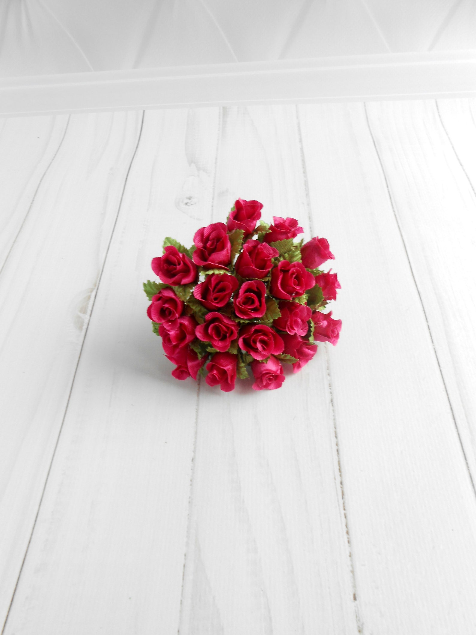 Hot Pink Artificial Flowers Millinery Faux Small Roses Flower Etsy UK