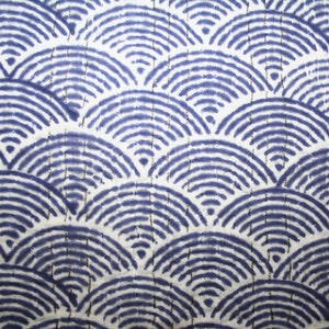 Hand Block Print Kantha Quilt Cotton Kantha Bed Cover Indian Kantha Quilt King Size Kantha Bedspread Handmade Kantha Coverlet Kantha Blanket