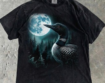 Stupid Canadian Wolf Bird Common Loon Retro Comfort Colors Shirt Wild Free, Funny Ice Hockey Fan Jersey Gifts For Boys Men Women