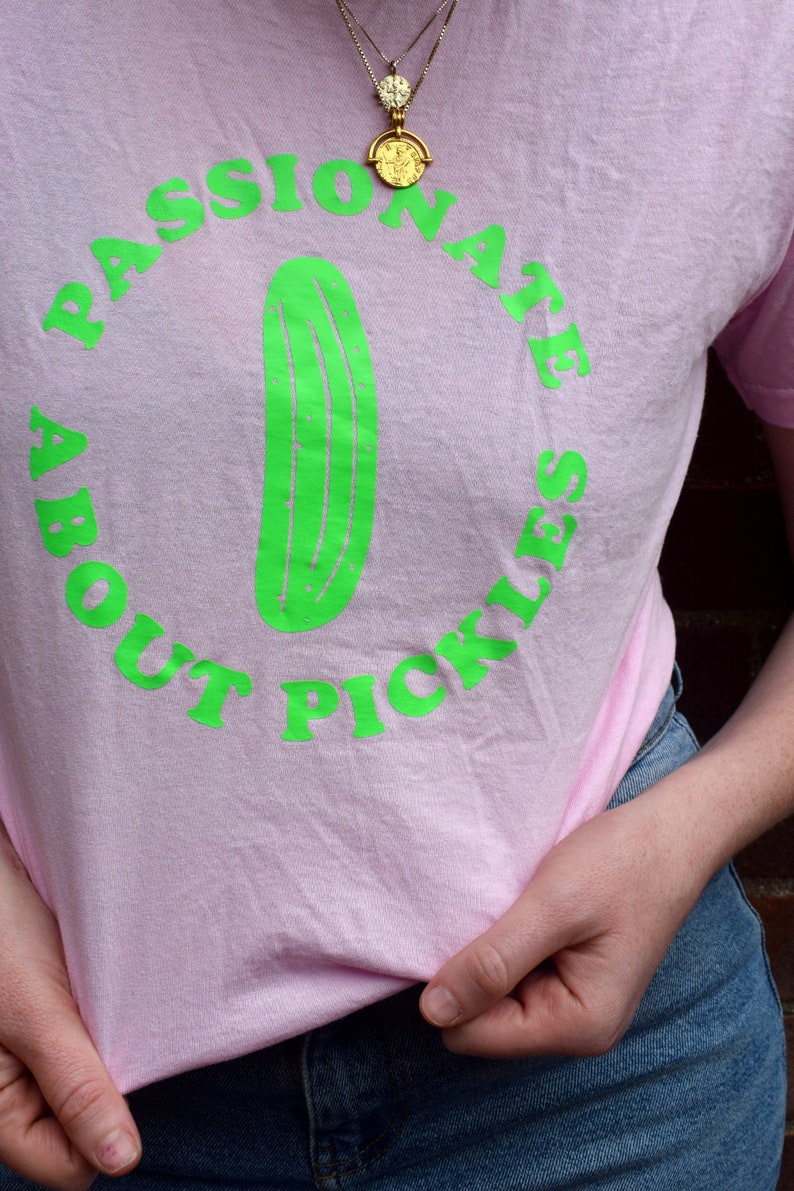 Passionate about pickles T-shirt gherkin, pickle lover image 1