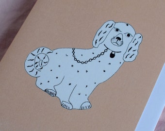Staffordshire dog Illustrated Card