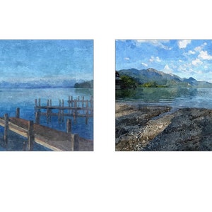 ArtPack Poster-Serie  Motive nach Runkersraith "Am See" - 2 Mini-Poster im Format DIN A 4, Größe 21 x 30 cm, Karton 300g/qm