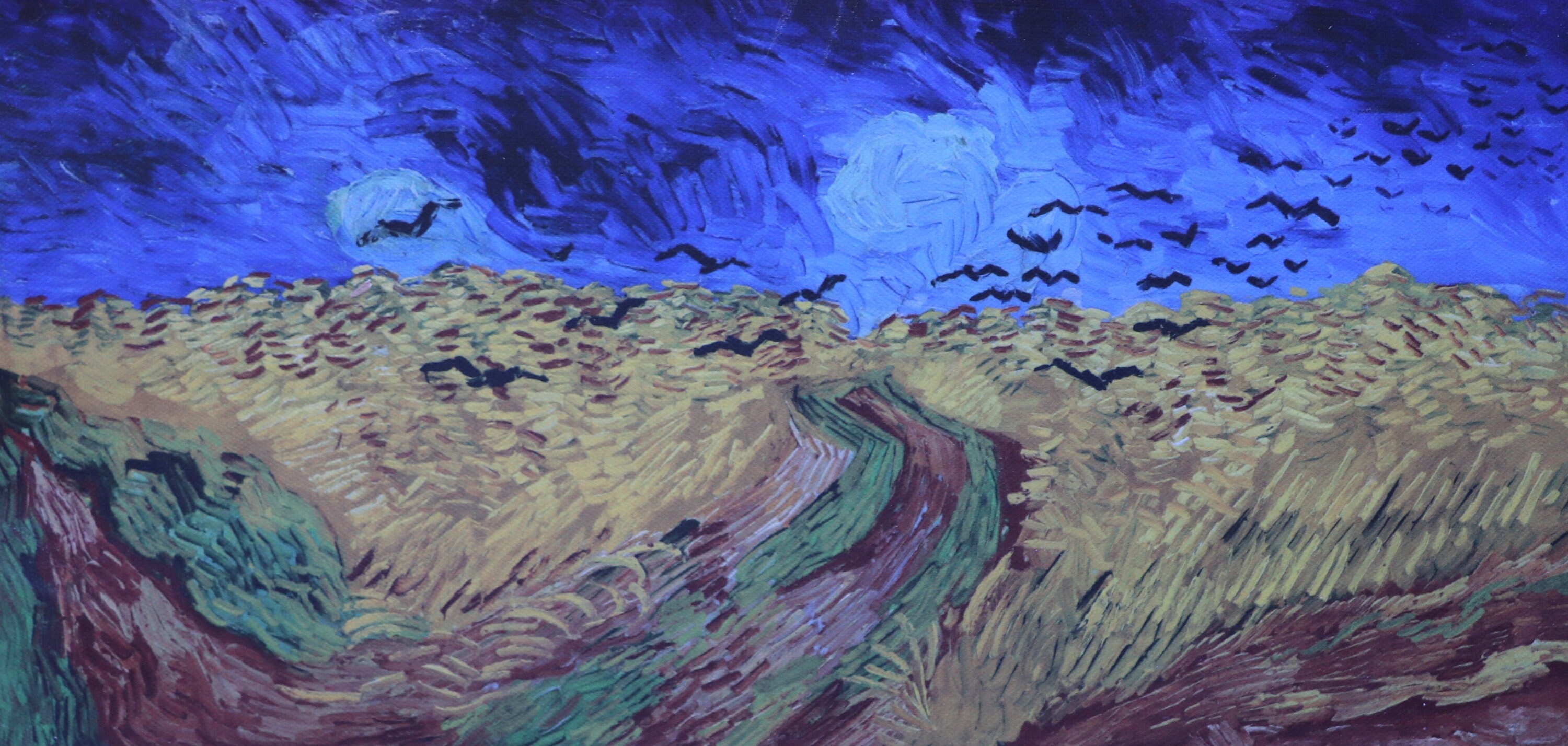 Wheat field - impression after Vincent van Gogh - DigiArt print on canvas based on a work by Runkersraith - 19 x 40 cm