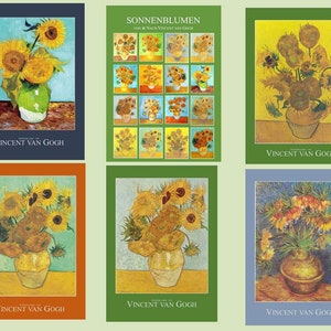 Poster-Serie "Vincent van Gogh" - 6 Poster im Format DIN A 3, Größe 30 x 42 cm, Karton 300g/qm - Aus Impressionisten-Ausstellung - Serie A