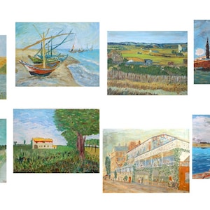 ArtPack Poster-Serie  Motive nach Vincent van Gogh - 8 Mini-Poster im Format DIN A 4, Größe 21 x 30 cm, Karton 300g/qm