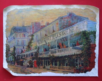 Restaurant de la Sirene - Impression after Vincent van Gogh - DigiArt print on canvas based on a work by Runkersraith - 30 x 40 cm
