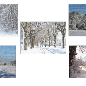 ArtPack Poster-Serie  Motive nach Runkersraith "Winter" - 5 Mini-Poster im Format DIN A 4, Größe 21 x 30 cm, Karton 300g/qm