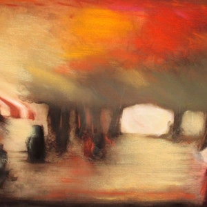 Original painting after Werner Lichtner-Aix &quot;Market Day in Provence&quot; 30 x 40 cm