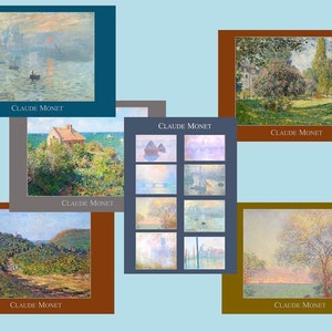 Poster-Serie "Claude Monet" - 6 Poster im Format DIN A 3, Größe 30 x 42 cm, Karton 300g/qm - Aus Impressionisten-Ausstellung - Serie B