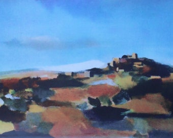 Paysage after Werner Lichtner-Aix - DigiArt print on canvas based on a work by Runkersraith - 30 x 40 cm