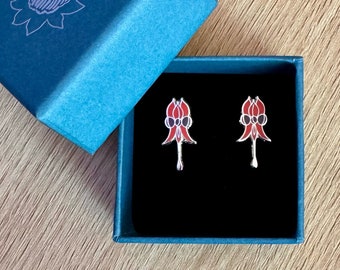 Sturt Desert Pea stud earrings