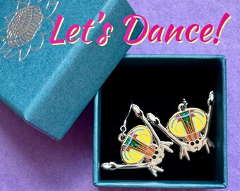Peacock Spider earrings