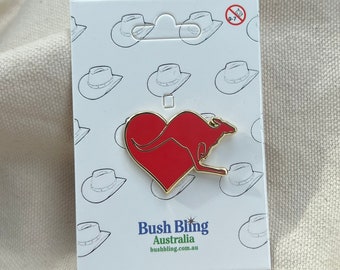 Kangaroo Love pin