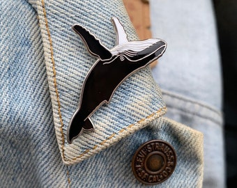 Humpback whale pin