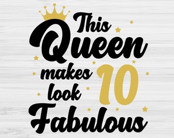10th birthday svg | Etsy