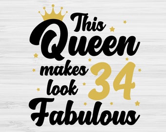 Download Free 34th Birthday Svg Etsy SVG Cut Files