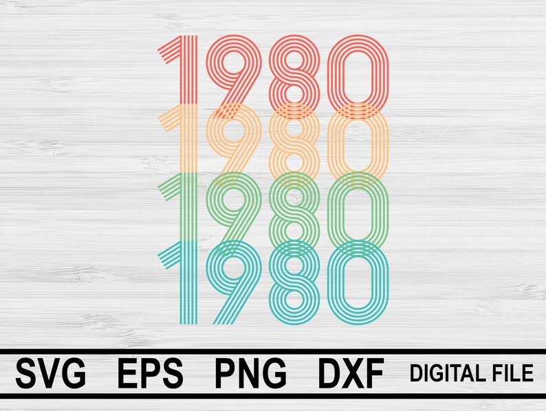 Download 1980 svg 40th birthday svg Vintage 1980 svg 1980 birthday ...