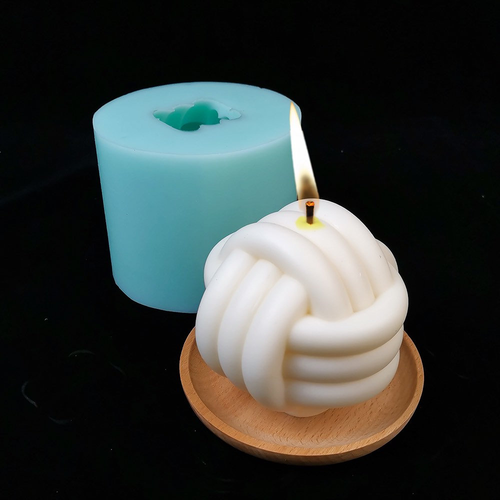 Moules 3D Silicone Sphère Bougie Boule de Fil Savon Irrégulier Bougie Moule Moule Argile Résine Moules