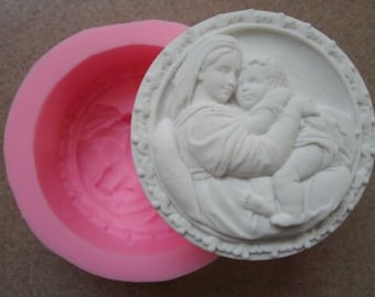 Maria stampo per sapone in silicone stampi in silicone mamma con stampi per cioccolato per bambini Strumento per la decorazione della torta