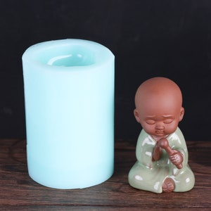 Silicone Mold - Silicone candle Mold - silicone soap mold - Chinese Buddha - Buddha statue - homemade - baby buddha #3- resin clay moulds