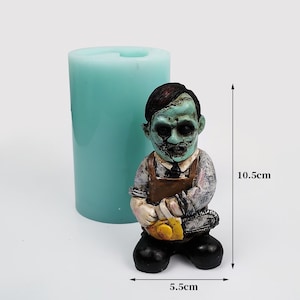 Ghost Silicone Molds Toy Mold Soap Molds Halloween Zombie Doll Handmade Soap Mould Fondant Clay Resin Moulds Candle Mould