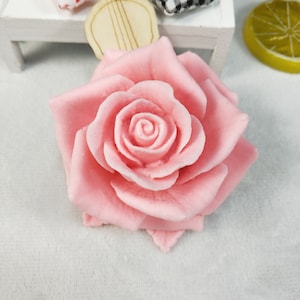 3D rose with leaves flower mold fondant mould chocolate mousse cake molds candle moulds silicone mold resin clay molds