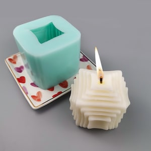 Rubik‘s Cube Soap Candle Molds 3D Silicone Candle Mold Clay Resin Moulds