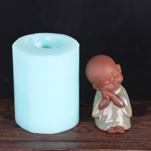 Molde de silicona - Molde de vela de silicona - molde de jabón de silicona - Buda chino - estatua de Buda - casero - bebé buda #2- moldes de arcilla de resina