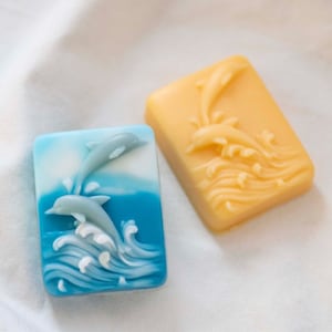 Surfing dolphin embossed silicone mold DIY handmade essential oil soap stereo silicone