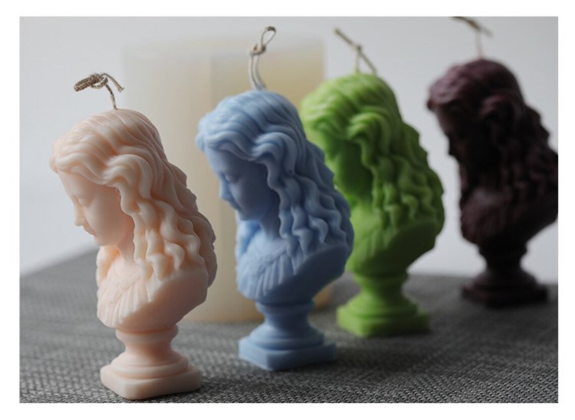 Large Size Plaster Statue Molds Soap Mold Silicone Girl Bust Etsy