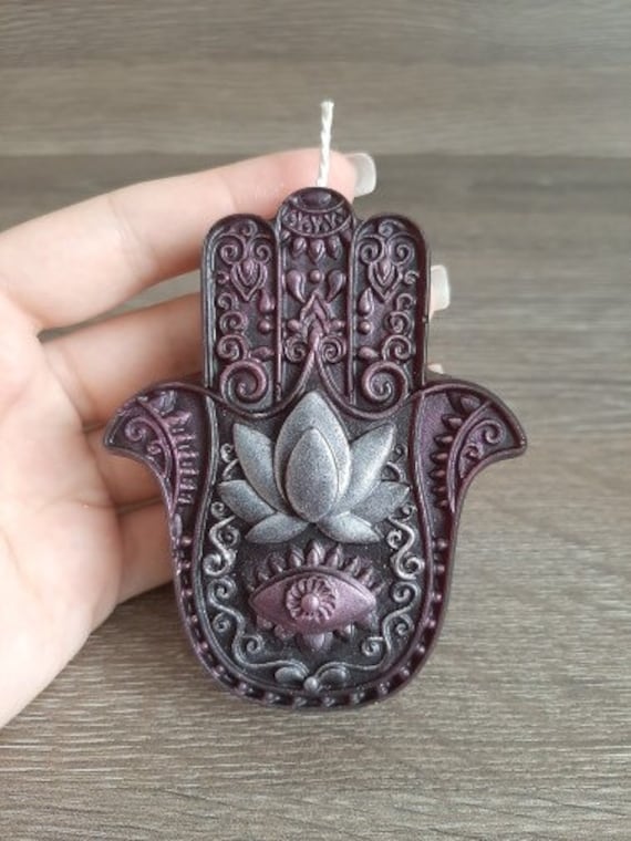 Silikonform Hand Der Fatima – Für Seife, Kerzen, Schokolade, 13x4,13 Zoll, Lebensmittelecht, 4-fach