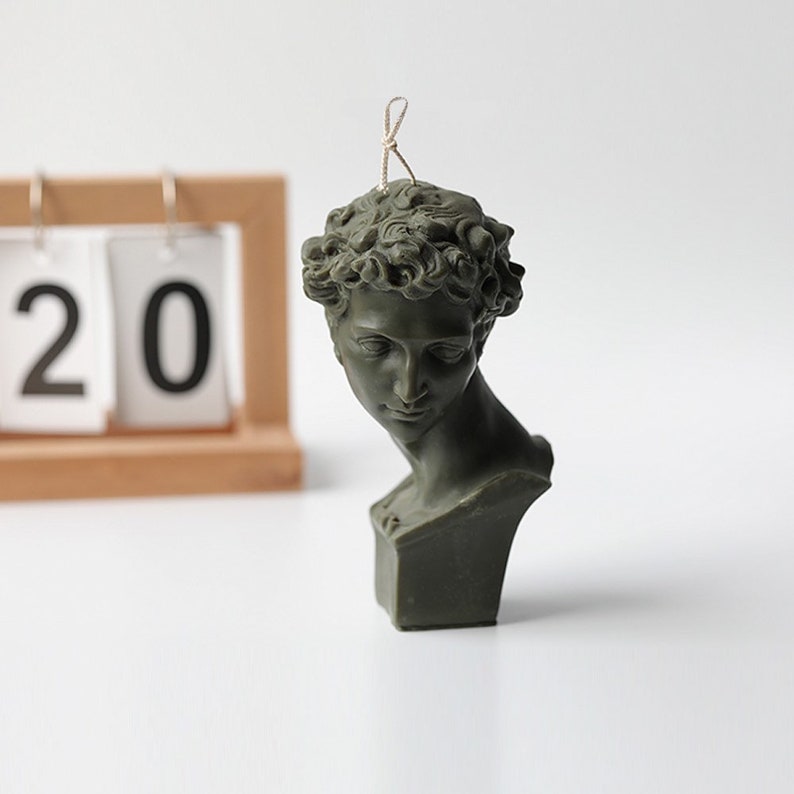 Large Size Plaster Statue Candle Moulds Men Mold Silicone Mold Etsy