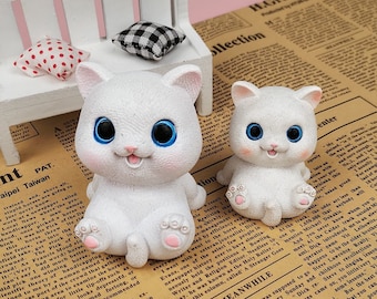 3d Cute Cartoon Toy Cat Silicone Mold Fondant Mould Chocolate Mousse Cake Molds Sitting Cat Candle Silicone Mold Resin