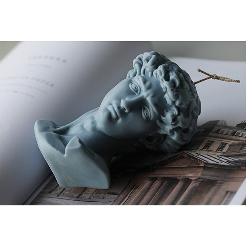 Large Size Plaster Statue Candle Moulds Men David Mold Etsy