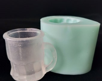 Moldes de silicone 3d caneca de cerveja molde de sabão artesanal diy molde de copo de cerveja bolo fandant ferramentas de bolo moldes de pedra aromática para decorações de bolo