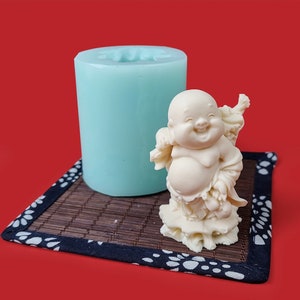 Silicone Maitreya Smiling Buddha 3D Buddha Moulds Molds Candle Soap Mold Clay Resin Moulds