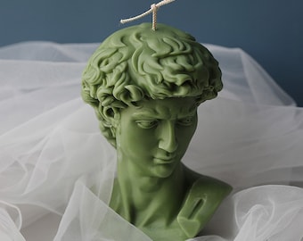 Molde de vela de estátua de gesso de tamanho grande, molde masculino de david, molde de silicone, sabão, moldes de resina de argila