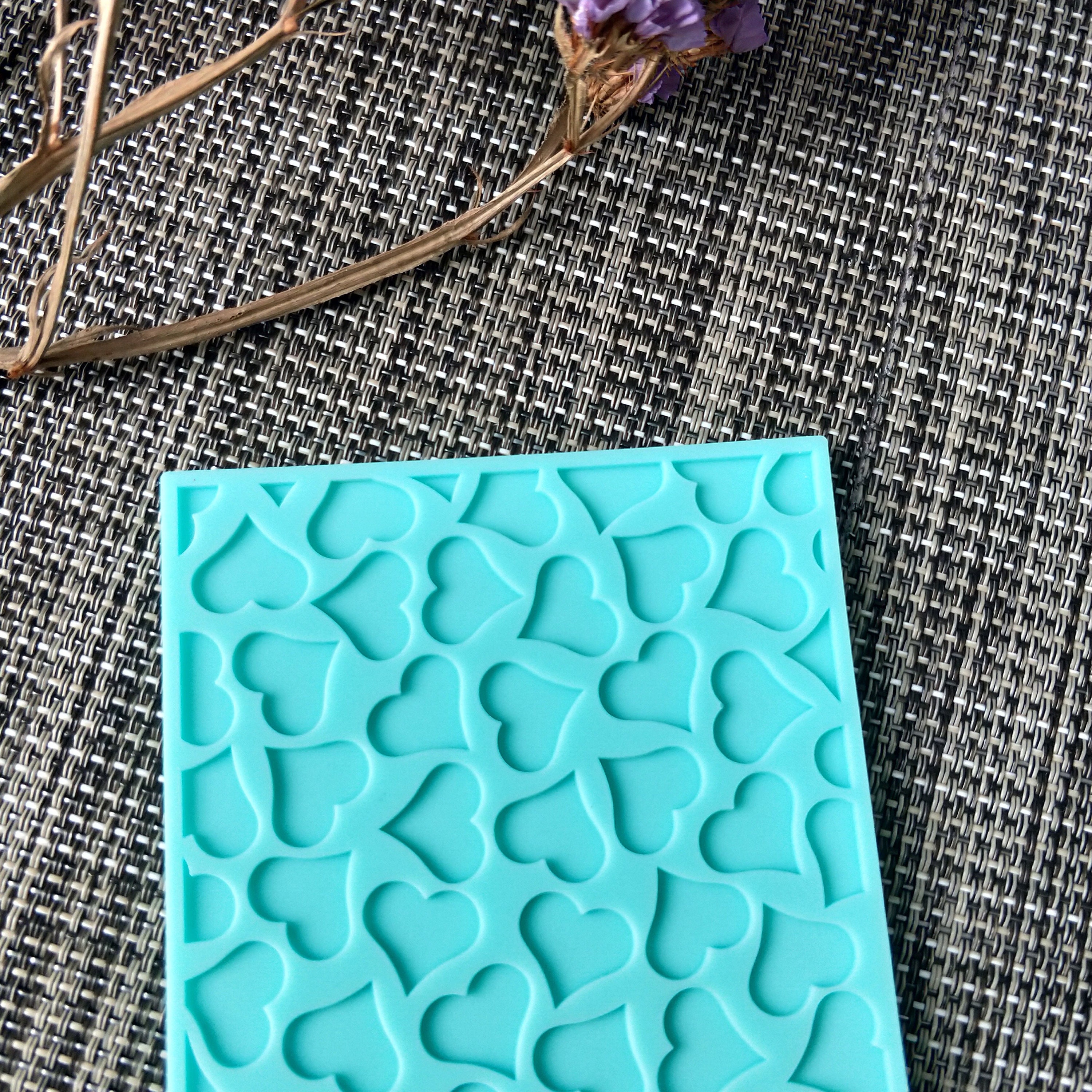 Silicone mold mat mold Heart Silicone Soap Mold heart shaped Etsy