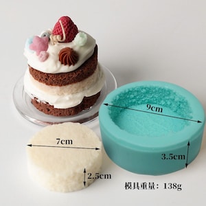Dessert Candle Silicone Mold Cake Base Molds Handmade Simulation Bread Toast DIY Clay Resin Mould