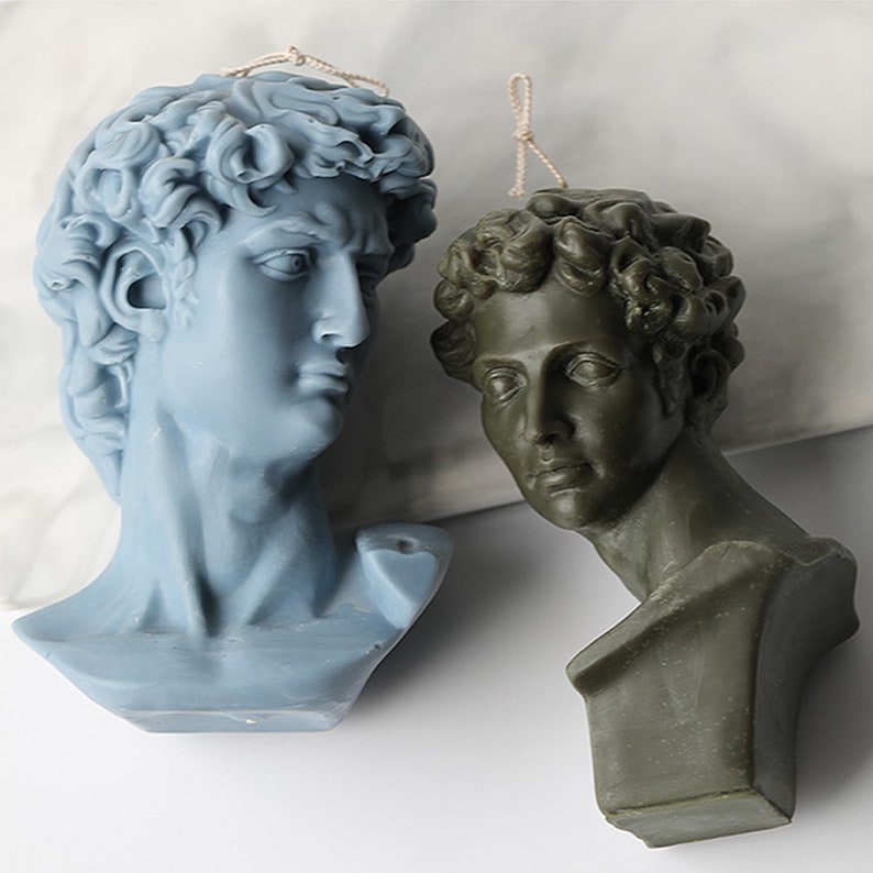 Large Size Plaster Statue Candle Moulds Men Mold Silicone Mold Etsy