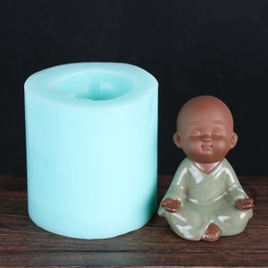 Moule en silicone - Moule bougie en silicone - Moule à savon en silicone - Bouddha chinois - Statue de Bouddha - Fait maison - Bébé Bouddha #6- Moules en argile de résine