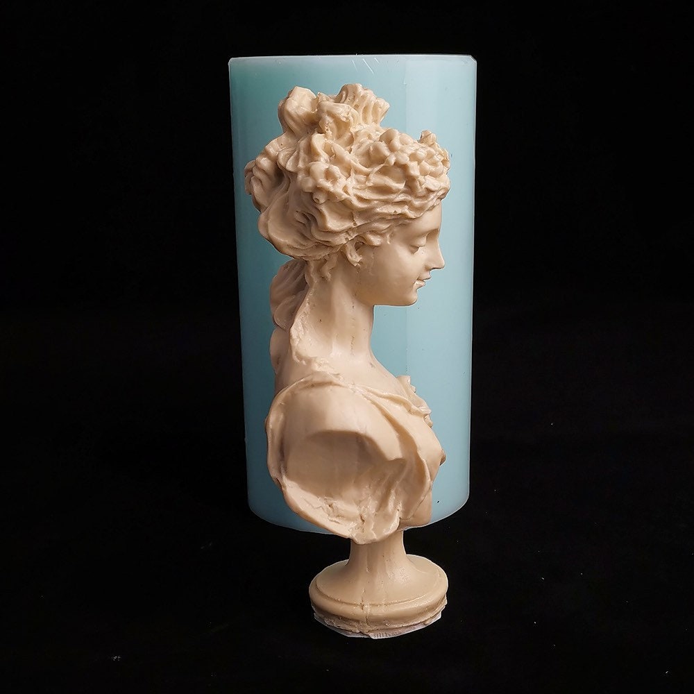 Large Size Plaster Statue Candle Moulds Momen Mold Goddess Etsy
