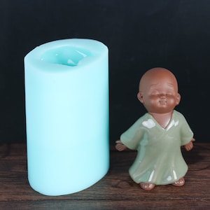Silicone Mold - Silicone candle Mold - silicone soap mold - Chinese Buddha - Buddha statue - homemade - baby buddha #4- resin clay moulds