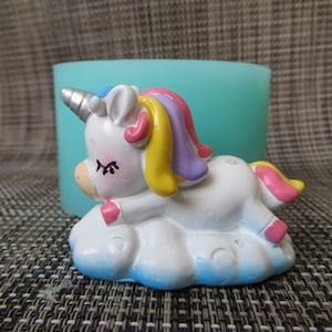 Cute unicorn dreaming silicone mold fondant mould chocolate mousse cake molds candle moulds silicone mold resin clay mold No.2