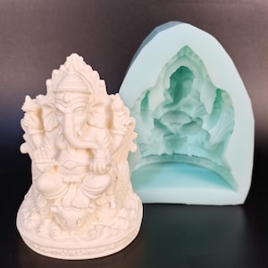 Elephant Soap Mold Candle Mould Aroma Stone Molds God Trunk God Resin Indian Clay Handmade DIY Mold Silicone
