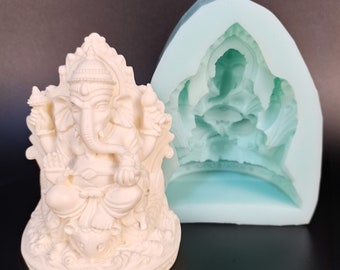 Elefant Seifenform Kerzenform Aromastein Formen Gott Rüssel Gott Harz Indischer Ton handgemachte DIY Form Silikon