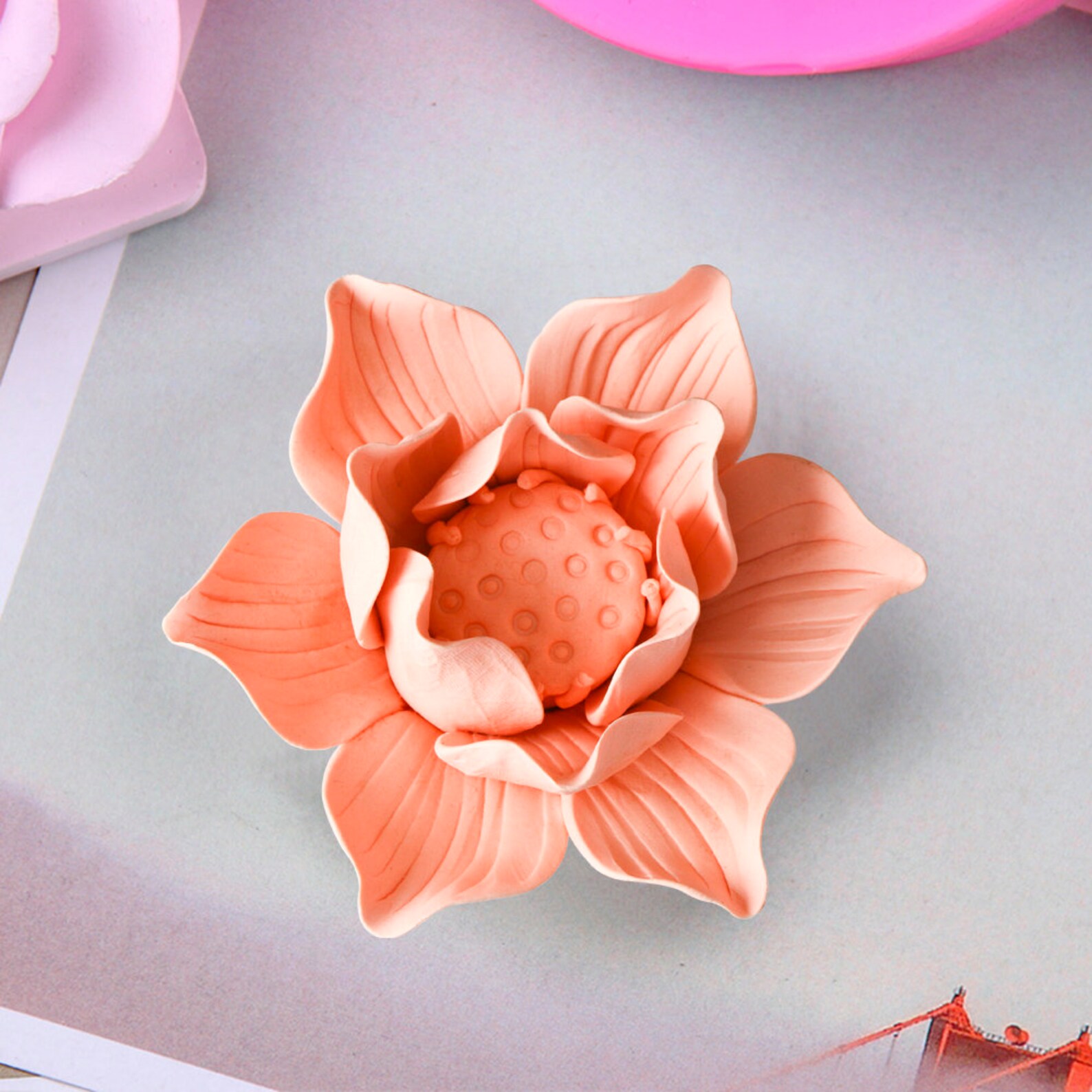 3D Lotus Flower Mold Fondant Mould Chocolate Mousse Cake Molds Etsy