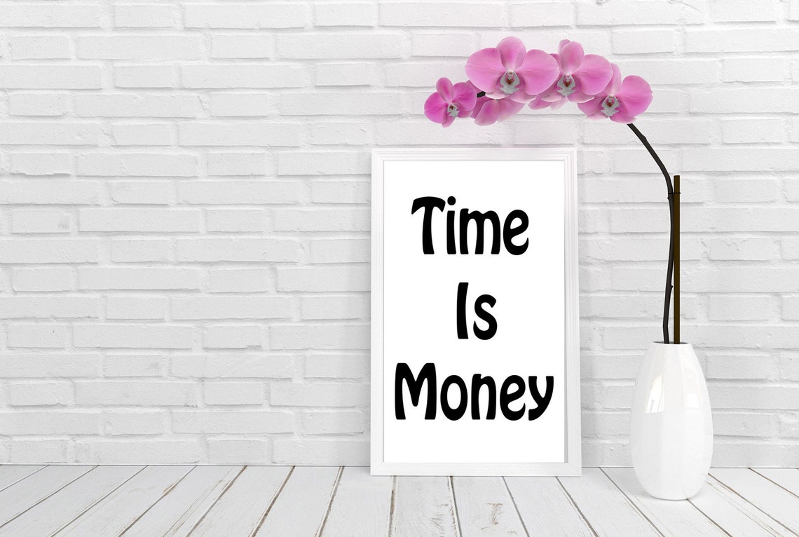 Zeit ist Geld Motivierende Zitat Digital Download Etsy