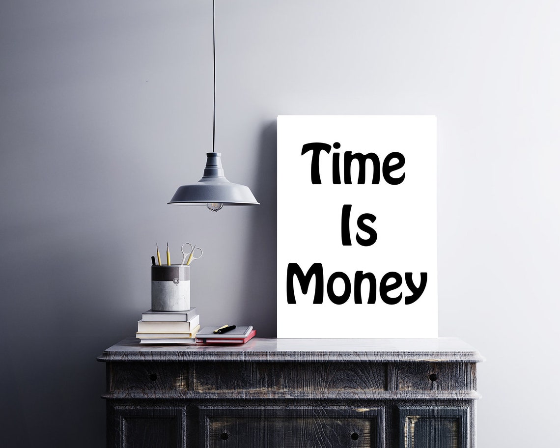 Zeit ist Geld Motivierende Zitat Digital Download Etsy